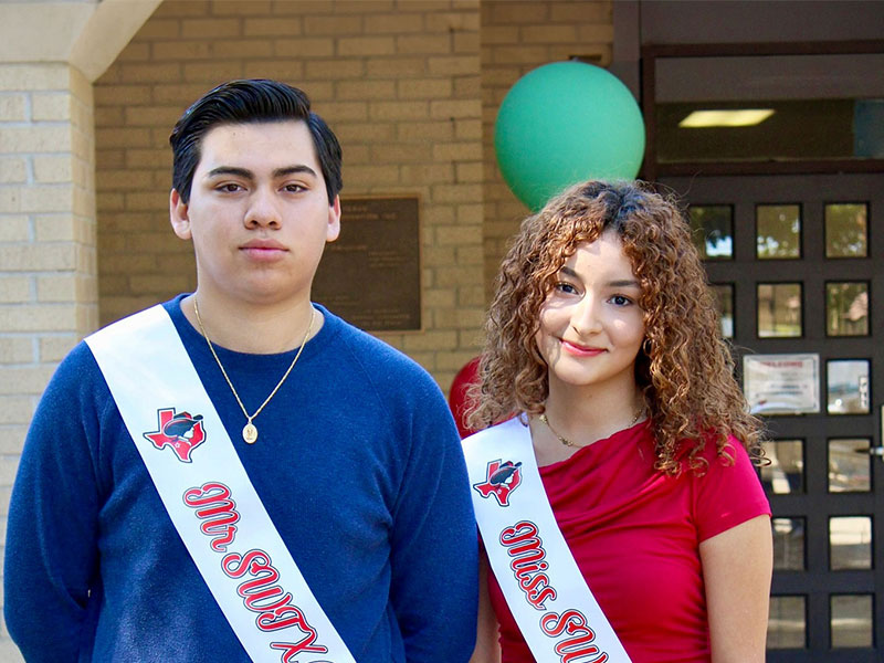 Picture of the newly elected Del Rio campus Mr. and Miss SWTX.