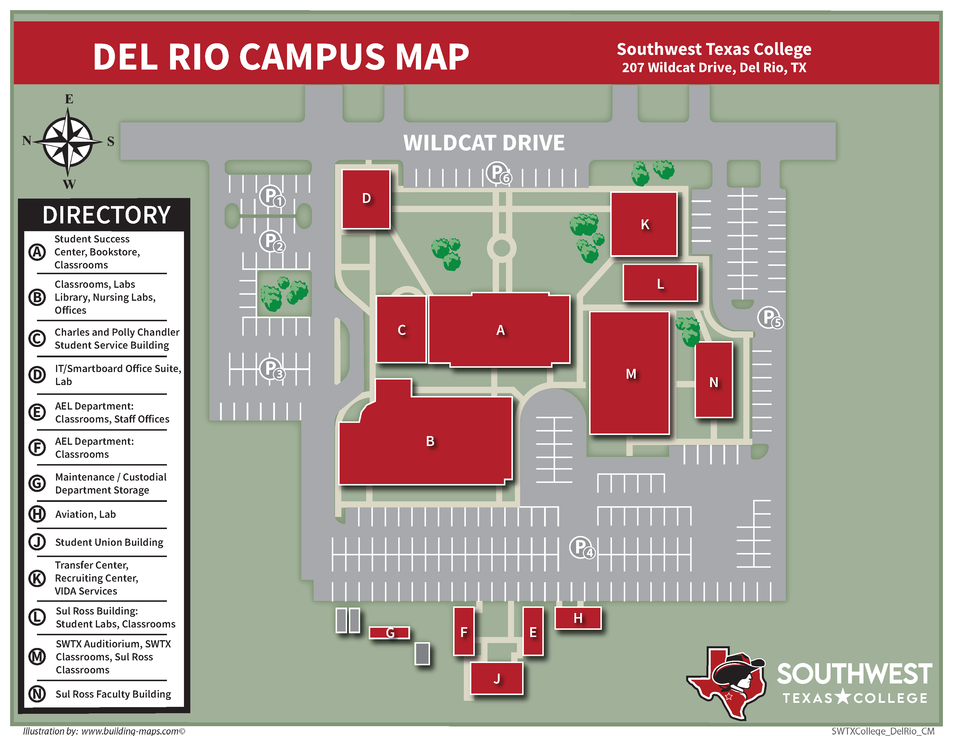 Del Rio Campus Map