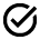 Black task completed icon