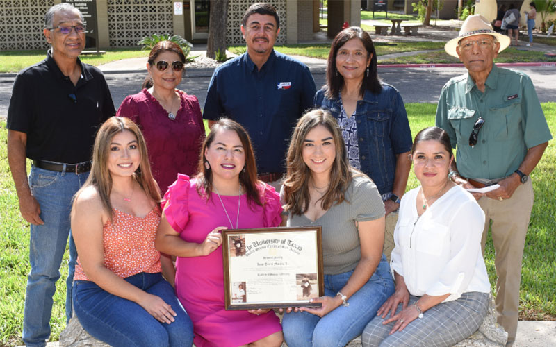 Photo: Back Row: (l-r) Tony T. Moreno, Andrea Perez, Hector Gonzales, Nora Gonzalez, Jesse T. Moreno, Sr. Front row: (l-r) Rosemary Ruiz, Carla Duran, Yolanda Hernandez, Yesenia Salinas