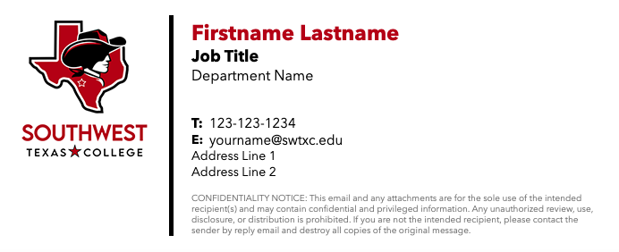 SWTX Email Signature Screenshot