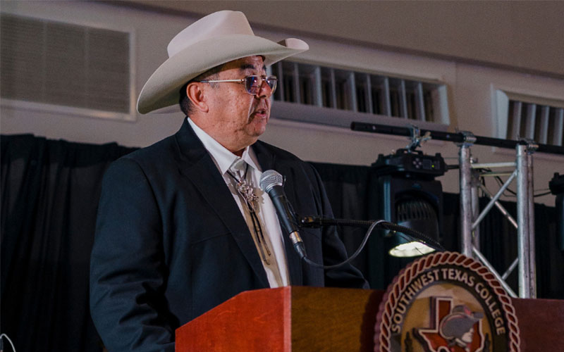 SWTX President Hector Gonzales speaks to attendees at the 2026 President's Gala.