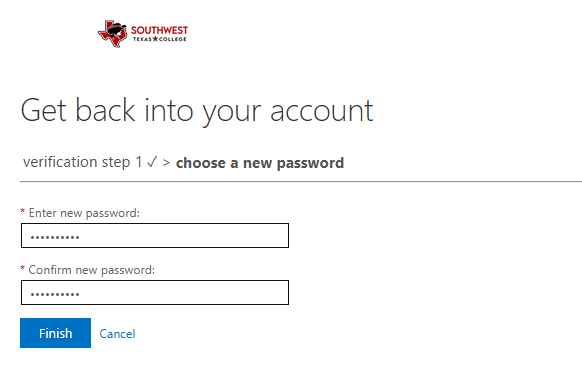 New Password Prompt